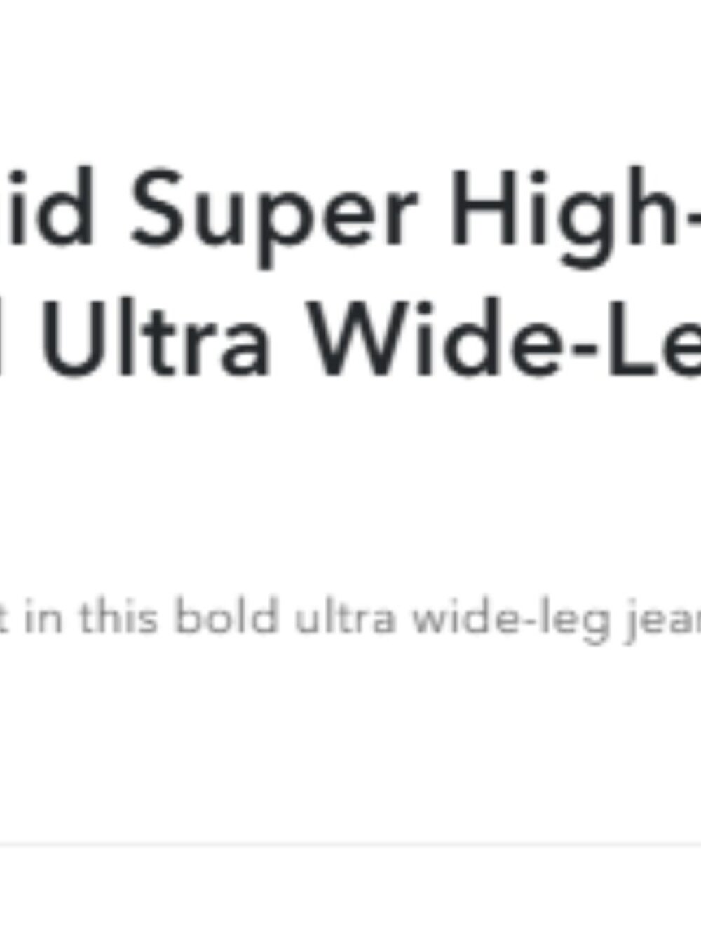 NWT Sz 12R American Eagle "Strigid" Super High Rise Ultra-Wide Leg Charcoal Jean - Picture 15 of 15